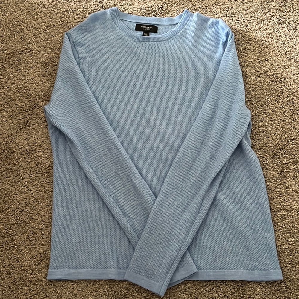 Blue Long Sleeve Sweater Shirt